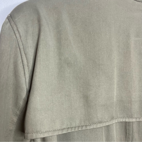 All Saints Men's 40 Large Siren Mac Twill Trench Coat Sage Green - Picture 9 of 16